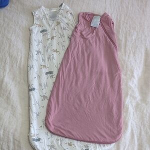 Pink and Animal Print Baby Sleep Sacks